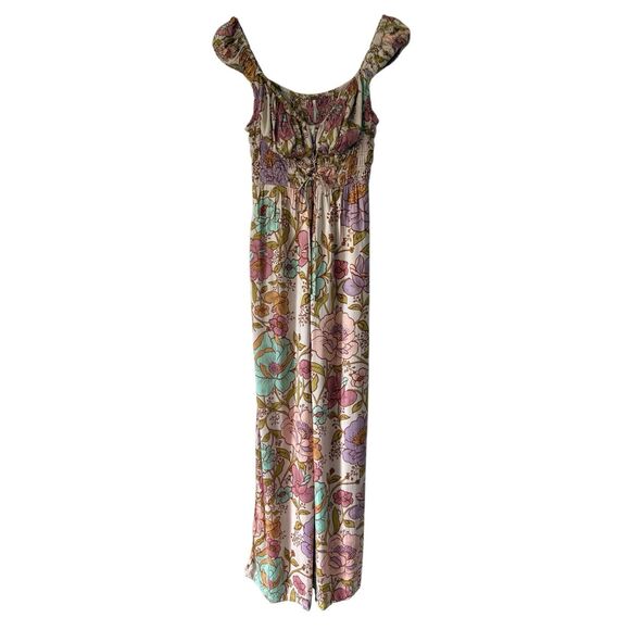 Free People Rolling Hills Jumpsuit in Tea Combo size M Floral Multicolor - Picture 2 of 10